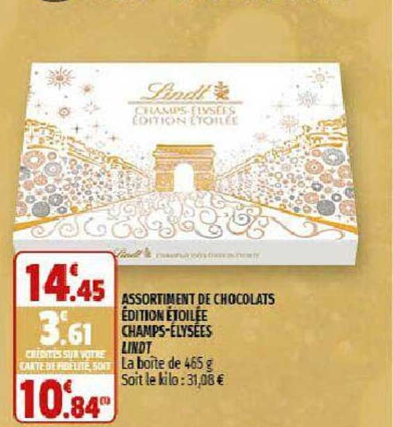 assortiment de chocolats édition étoilée champs-élysées lindt