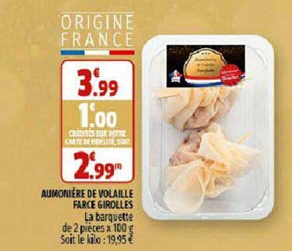 aumônière de volaille farce girolles