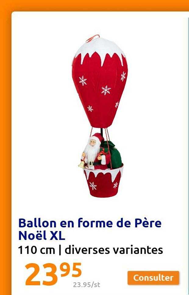 ballon en forme de père noël xl