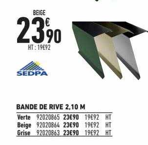 bande de rive 2,10 m sedpa