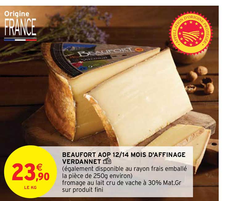 beaufort aop 12-14 mois d'affinage verdannet
