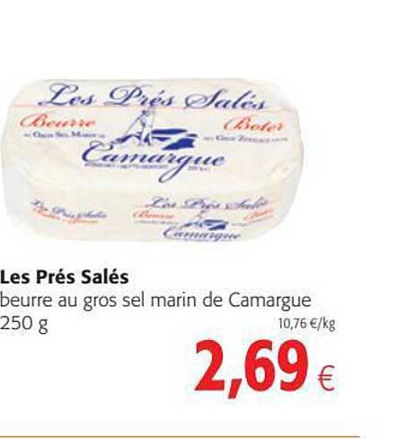 beurre au gros sel marin de camargue les prés salés