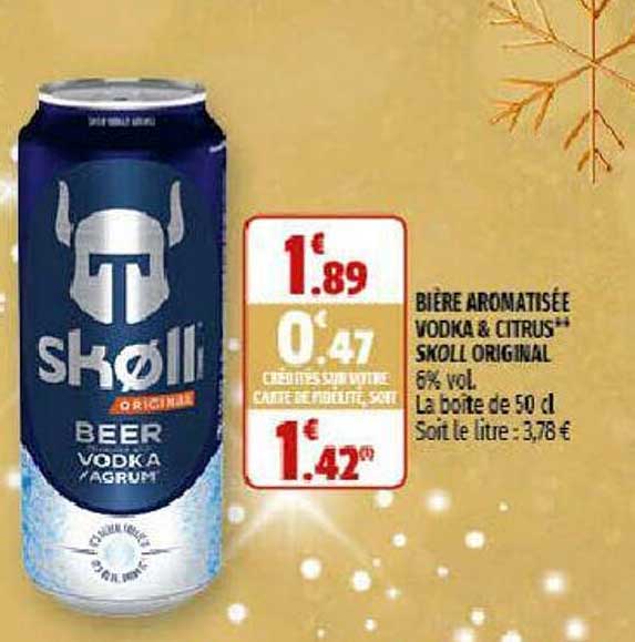 bière aromatisée vodka & citrus skoll original
