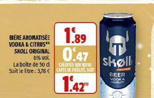 bière aromatisée vodka & citrus skoll original