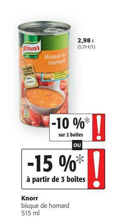 bisque de homard knorr