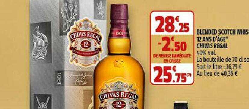 blended scotch whisky 12 ans d'âge chivas regal