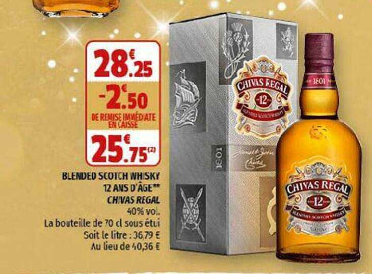 blended scotch whisky 12 ans d'âge chivas regal