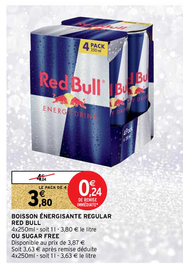boisson énergisante regular red bull