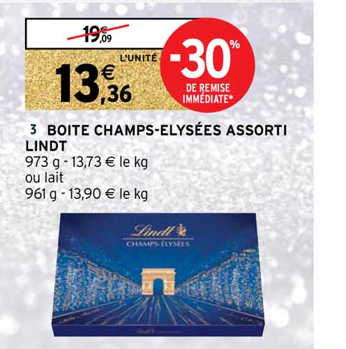 boîte champs-élysées assorti lindt