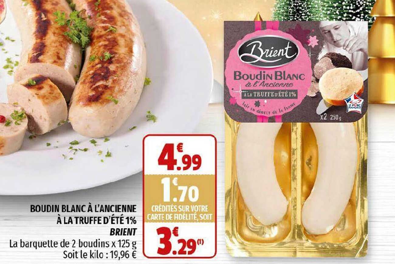 Boudin Blanc à L'ancienne à La Truffe D'été 1% Brient