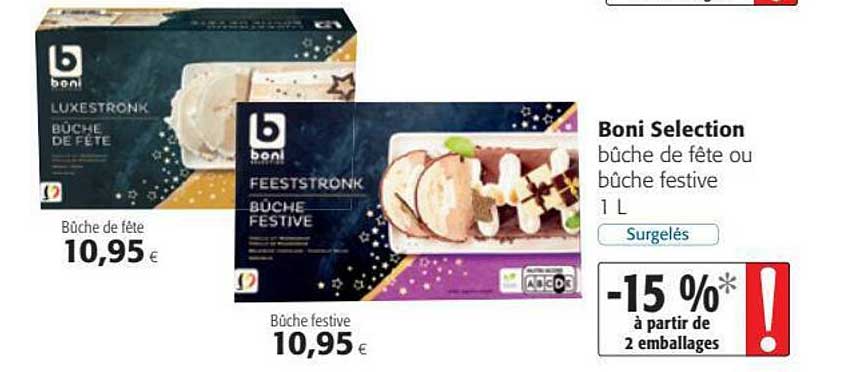 Bûche De Fête Ou Bûche Festive Boni Sélection
