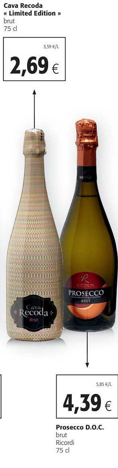 cava recoda "limited édition", prosecco d.o.c.