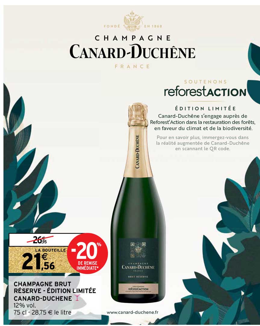 champagne brut réserve - édition limitée canard-duchêne