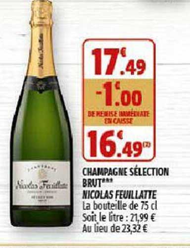 champagne sélection brut nicolas feuillatte