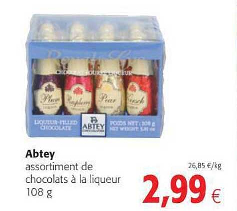 chocolats à la liqueur abtey