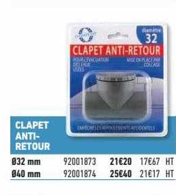 clapet anti-retour