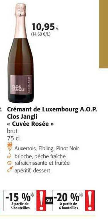 crémant de luxembourg a.o.p. clos jangli "cuvée rosée"