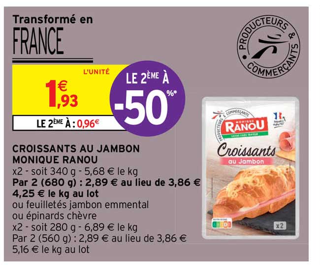 croissants au jambon monique ranou