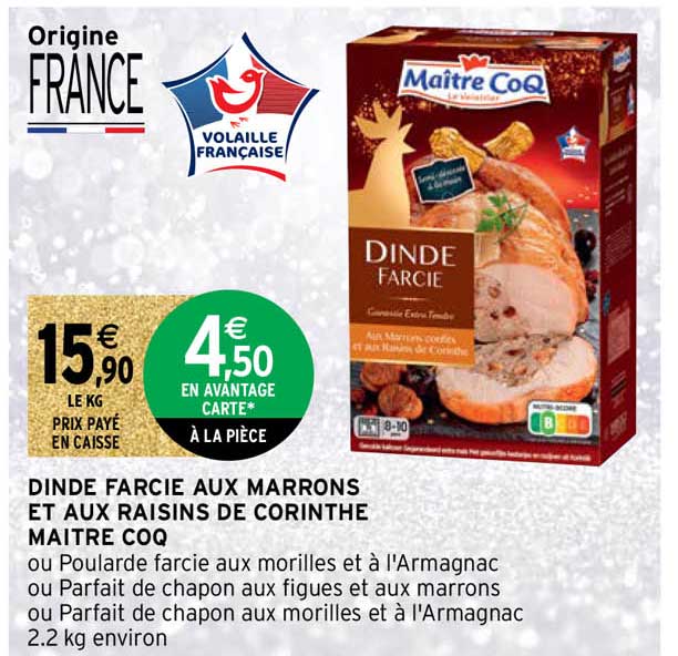 dinde farcie aux marrons et aux raisins de corinthe maître coq