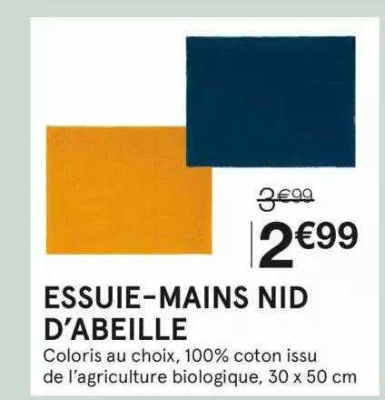 essuie-mains nid d'abeille