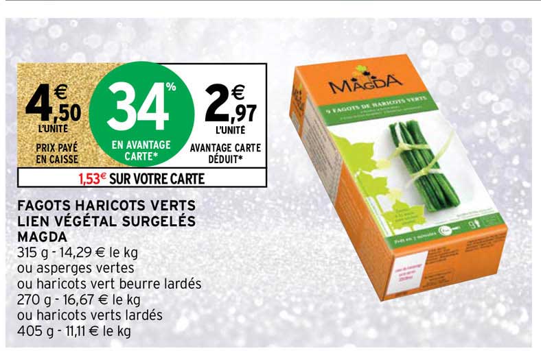 fagots haricots verts lien végétal surgelés magda