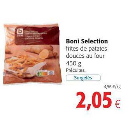 frites de patates douces au four boni sélection