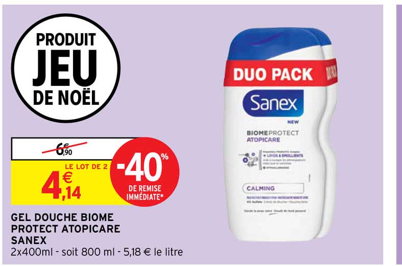 gel douche biome protect atopicare sanex