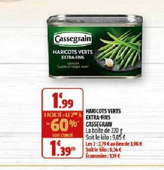 Haricots Verts Extra-fins Cassegrain
