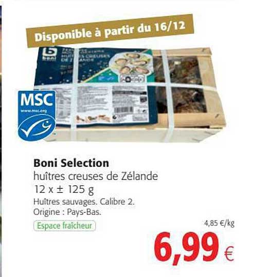 huîtres creuses de zélande boni sélection