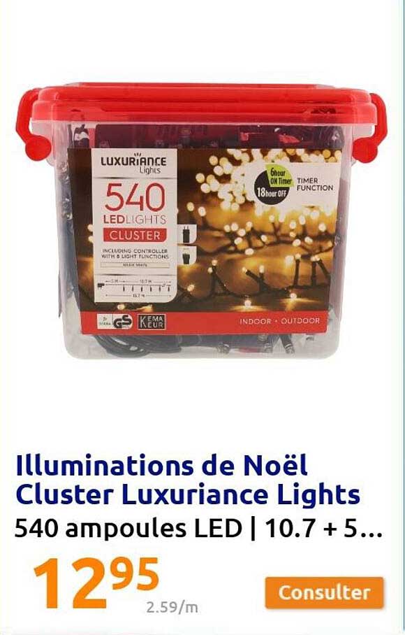 illuminations de noël cluster luxuriance lights