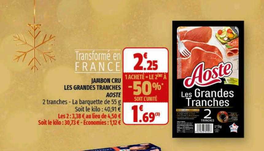 Jambon Cru Les Les Grandes Tranches Aoste