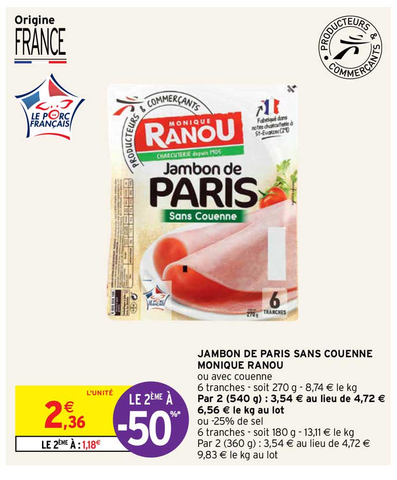 jambon de paris sans couenne monique ranou