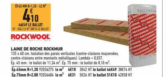 laine de roche rockmur rockwool