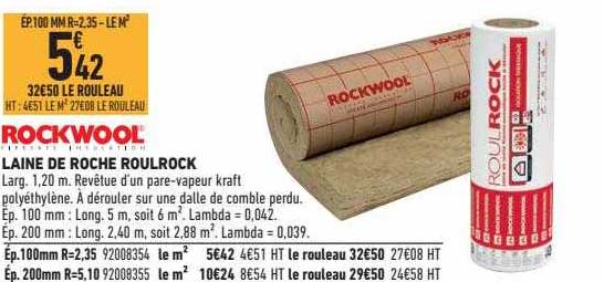 laine de roche roulrock rockwool