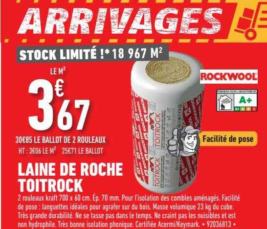 laine de roche toitrock rowkwool