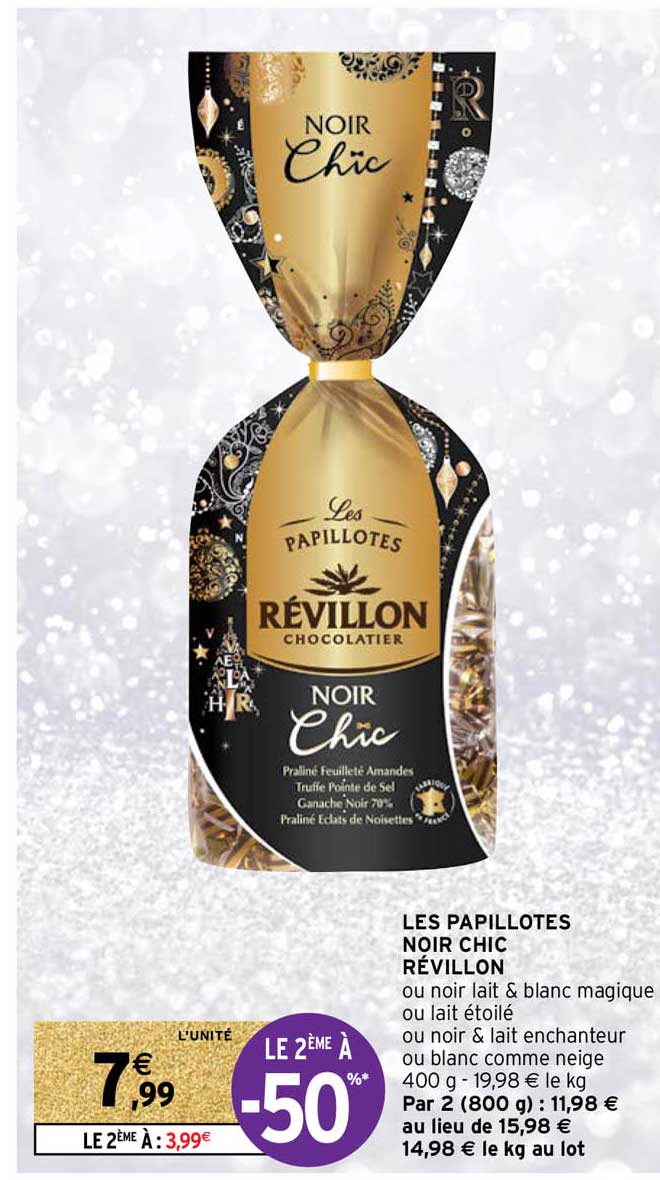 les papillotes noir chic révillon