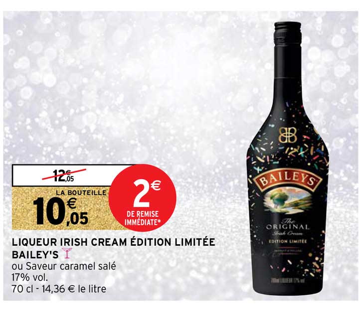 liqueur irish cream édition limitée bailey's