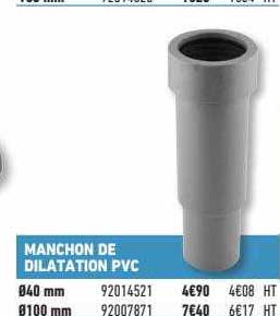 manchon de dilatation pvc