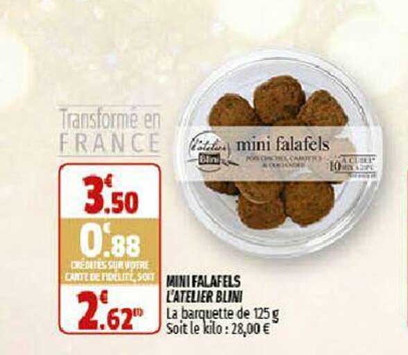 mini falafels l'atelier blini