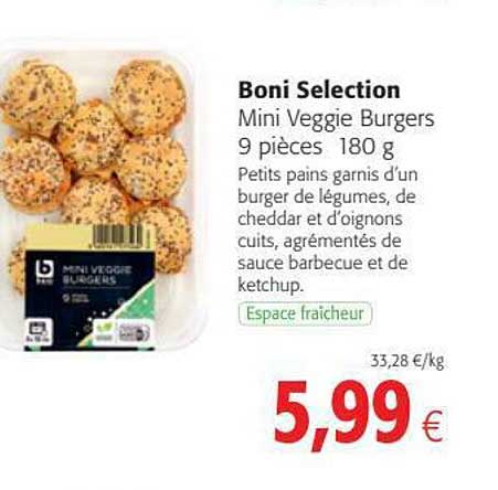 Mini Veggie Burgers Boni Sélection