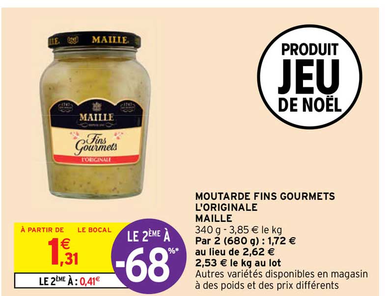 Moutarde Fins Gourmets L'originale Maille