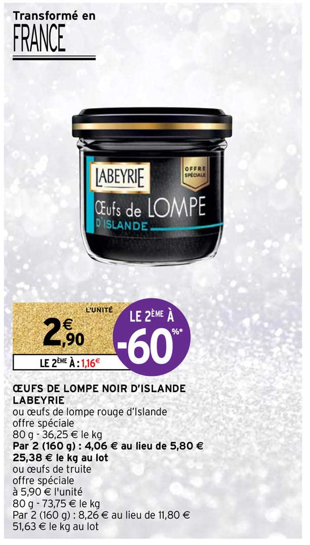 oeufs de lompe noir d'islande labeyrie