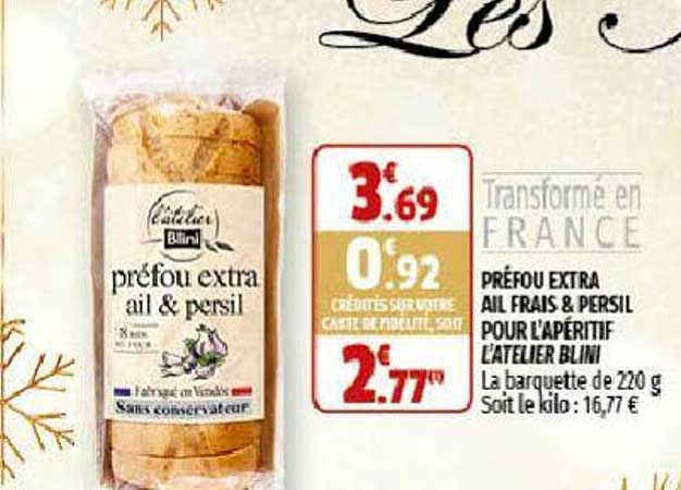 préfou extra ail frais & persil pour l'apéritif l'atelier blini