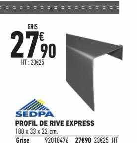 profil de rive express sedpa