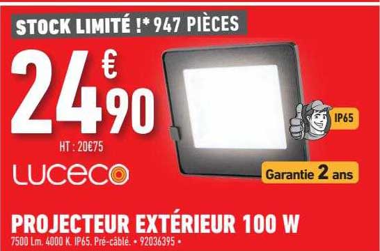 Projecteur Extérieur 100 W Luceco