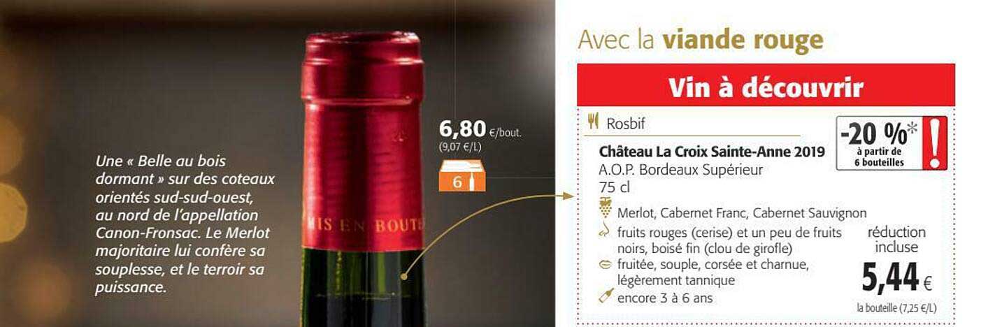 rosbif, château la croix sainte-anne 2019 a.o.p. bordeaux supérieur