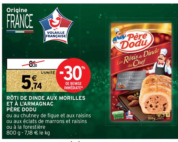 rôti de dinde aux morilles et à l'armagnac père dodu