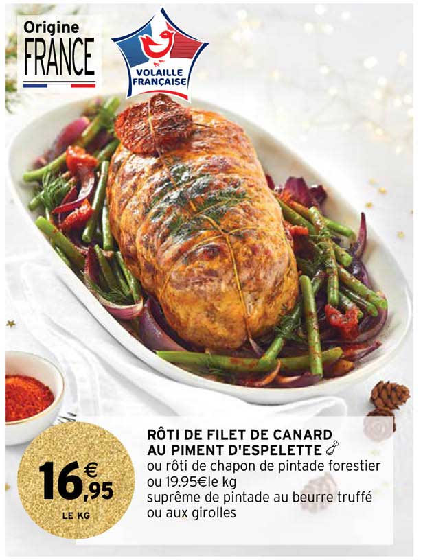 rôti de f ilet de canard au piment d'espelette