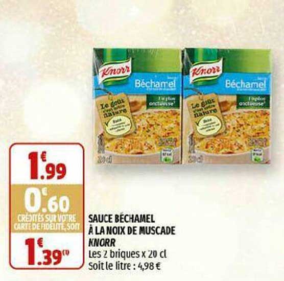 Sauce Béchamel à La Noix De Muscade Knorr