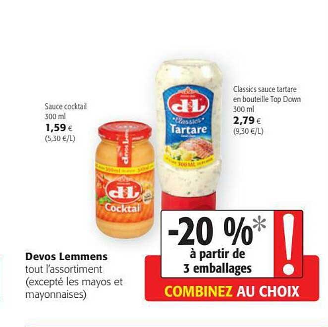 sauce cocktail, classics sauce tartare devos lemmens